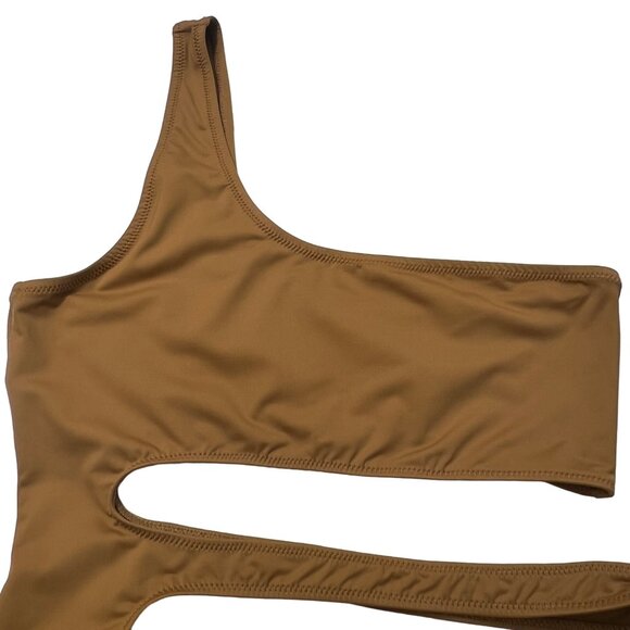 SKIMS Swim One Shoulder Monokini Almond Large - Picture 4 of 12